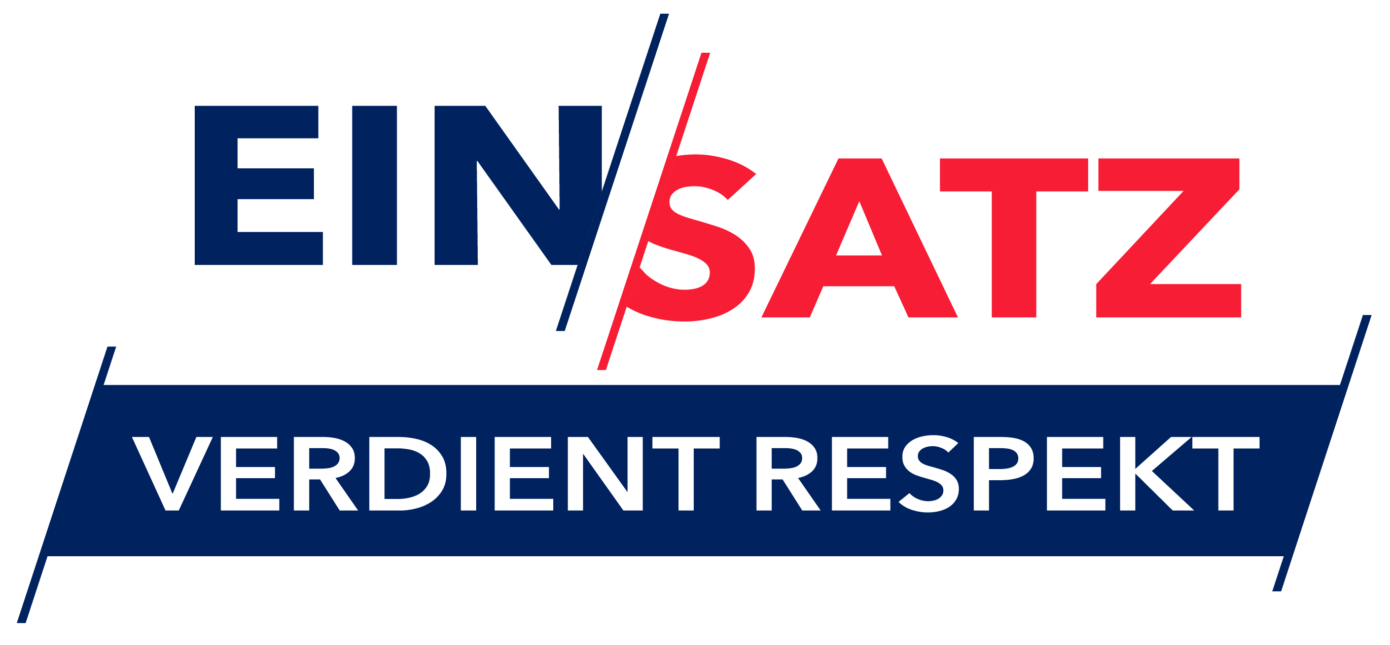 Logo Einsatz verdient Respekt weißer Hintergrund