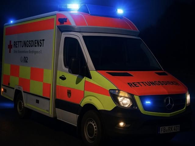 Rettungswagen mit Blaulicht